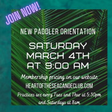 New Paddlers Orientation- March 4th @ 9:00am